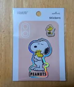 ★未使用★Hallmark「スヌーピー/ウッドストック」アクリル素材ステッカー