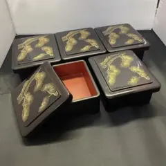 うなぎ屋使用　5セット　うな重箱　お重　蓋つき業務用　土用の丑　スタミナ