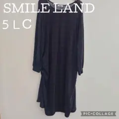 SMILE LAND ロングワンピース チェック柄 ５LC 大きいサイズ