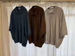 WYM ニットシャツカーディガン 3点セット メンズ　秋用　オフィスカジュアル