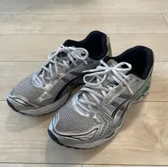 ASICS GEL-KAYANO 14 シルバー グリーン スニーカー