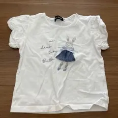 キッズ BeBe Tシャツ ウサギ ホワイトのサムネイル