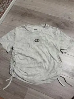 ROGER AND RAW 半袖Tシャツ ラメ入り サイドドロスト ホワイトのサムネイル