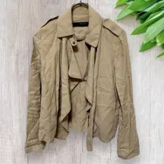 ZARA BASIC ザラ ドレープジャケット アウター ベージュ S