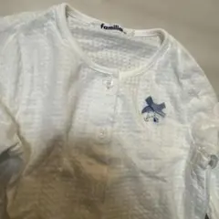 【L】familiar 90 ホワイト カーディガン