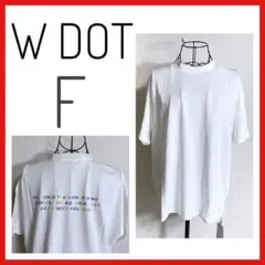 新品タグ付き【W DOT】半袖Tシャツ　ブラウン　ホワイト　大きめ　Ｆ　タグ付きのサムネイル