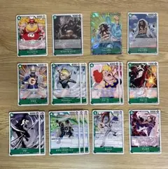 ワンピースカード【OP-04】　謀略の王国　緑　キャラクターカード　あるだけ出品