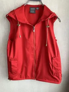 AIGLE フード付きベスト レッド レディース Mサイズのサムネイル