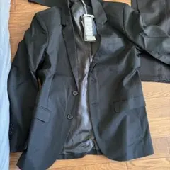 黒 スーツセット ジャケット ベスト スラックス