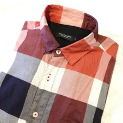 ✳️中古/ブラックレーベルクレストブリッジ/半袖シャツ/M/チェック柄のサムネイル