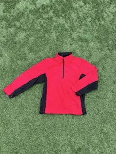 【好配色】Athletic Worksハーフジップ フリース 赤×黒 Mテック系