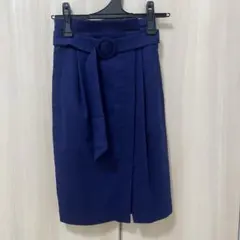 VIS 共布ベルト付きタイトスカート