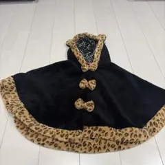 ミニー ヒョウ柄ポンチョ