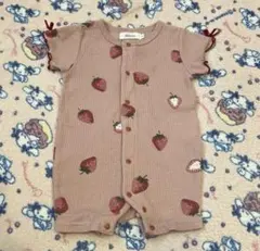 Milkiss いちご柄ロンパース サイズ70