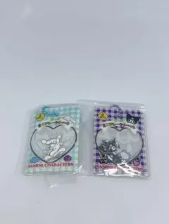 【ガチャ2個】シャカシャカフレークシール風チャーム　サンリオ　ミニチュア