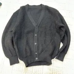 vintage モヘア風　カーディガン　ブラック　古着 90s 00s