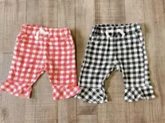 ベビー ハーフパンツ 七部丈パンツ 80センチ 90センチ 2点 キッズ