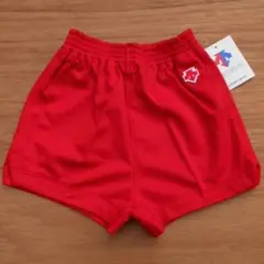 '80s DESCENTE デサント ジャージ M レッド 赤 ショートパンツ