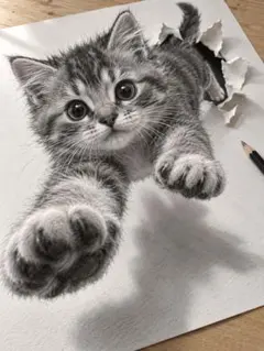 猫 デジタルアート 写真 1枚