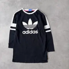 19855 レディース アディダス プリントロゴ カットソー ワンピースのサムネイル