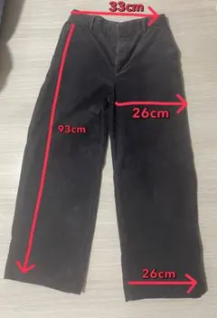 ブラック コーデュロイパンツ 無印良品 M