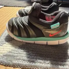 【美品】Nike ナイキ ダイナモフリー　キッズスニーカー ブラック/グリーン