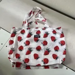 完売品 新品未使用 KALDI いちご柄 折りたたみエコバッグ