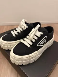 PRADA ダブルホイール Re-Nylon ギャバジン スニーカー37