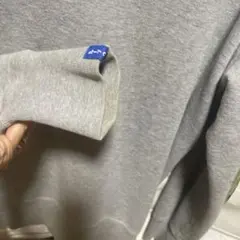 グレー フード付き スウェットパーカー