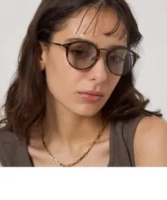 グリーンレーベル マットブリッジ カラーレンズ サングラス 伊達眼鏡