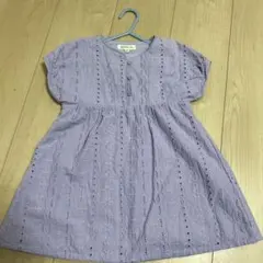 BEAMS mini ラベンダー刺繍ワンピース 90のサムネイル
