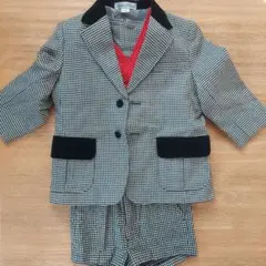 キッズ フォーマルスーツ 千鳥格子柄 100 110