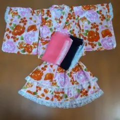 訳あり 花柄浴衣ドレス 120cm