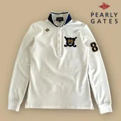 PEARLY GATES 長袖ポロシャツ アイボリー　0サイズ