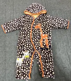 Cartersキリン柄フリースカバーオールアウター フード耳付き