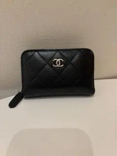 CHANEL ブラック キャビアスキン コインケース