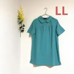 LL 吸汗速乾・ＵＶカットギャザー切替ポロチュニック 半袖トップス Nissenのサムネイル