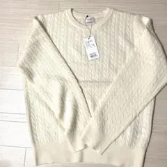 今日限定！1000円引き4999アイボリー ケーブルニット 長袖セーター