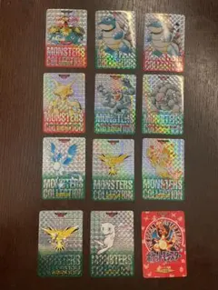 【美品】バンダイポケモンカードダス　モンスターコレクションカード赤緑プリズムレア