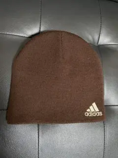 00s adidas ニット帽 ビーニー Y2K テック 栗原 ブラウン