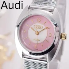 稼働★新品電池 Audi アウディ 腕時計 レディース ピンク文字盤のサムネイル