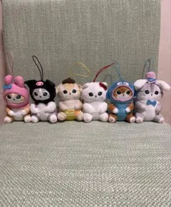mofusand サンリオキャラクターズ マスコットぬいぐるみコンプリートセットのサムネイル