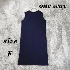 one way (F) ノースリーブワンピース リブ ミディ丈 韓国製 夏服のサムネイル