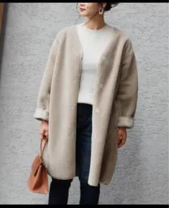 ジャーナルスタンダード　レリューム フェイクムートンコート　36　ベージュ