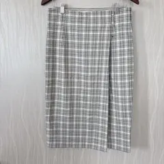 美品✨23区【40】チェック柄タイトスカート 膝下スカート きれいめ オフィス