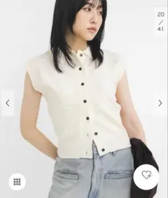 【KBF】スリーブレスニットシャツのサムネイル