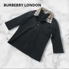 バーバリー BURBERRY 長袖 ポロシャツ 鹿の子 ノバチェック L 美品