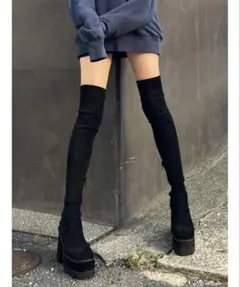 EMODA スクエアタンクロングブーツ