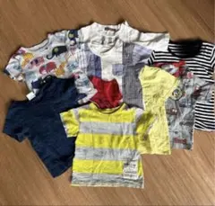 子供用Tシャツ9枚セット（多色・ストライプ）