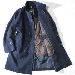ゴタイリク 五大陸 ライナーダウン付 ステンカラーコート オンワード樫山ネイビー